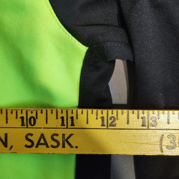 Nike Dri-fit full zip hoodie unisex kids size 24M black and neon green - Picture 9 of 10